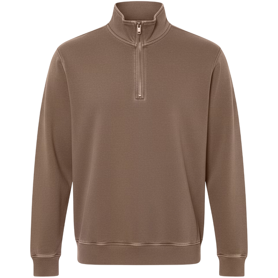Adult Garment Dye Quarter Zip Espresso (GDQZ-100)
