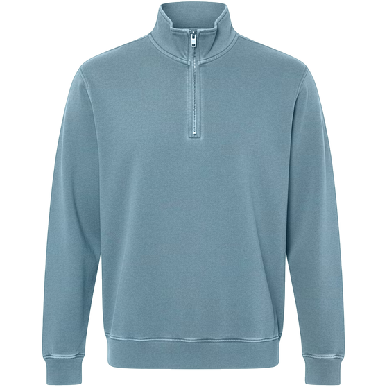 Adult Garment Dye Quarter Zip Ice Blue (GDQZ-100)