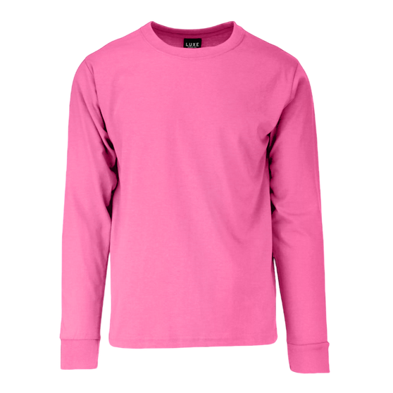 Adult Garment Dye Long Sleeve Neon Pink (GDLS-100)