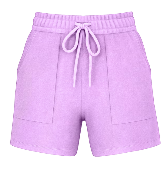 Women's Garment Dye Shorts Neon Violet (GDWS-100)