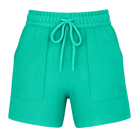 Women's Garment Dye Shorts Island Green (GDWS-100)