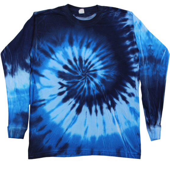 Youth Long Sleeve Tie-Dye T-shirt Midnight Sky (YTD-LS)