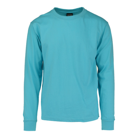 Youth Solid Long Sleeve Lagoon Blue LS-200