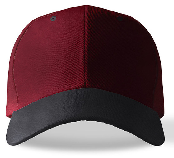 Two Tone Caps 1201 Burgundy/Black