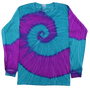 Adult Long Sleeve Tie-Dye T-shirt Violet Sea (TD-LS)
