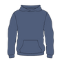 Adult Solid Hoodie Blue Grey
