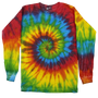 Adult Long Sleeve Tie-Dye T-shirt Traditional Burst (TD-LS)