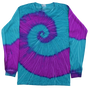 Youth Long Sleeve Tie-Dye T-shirt Violet Sea (YTD-LS)
