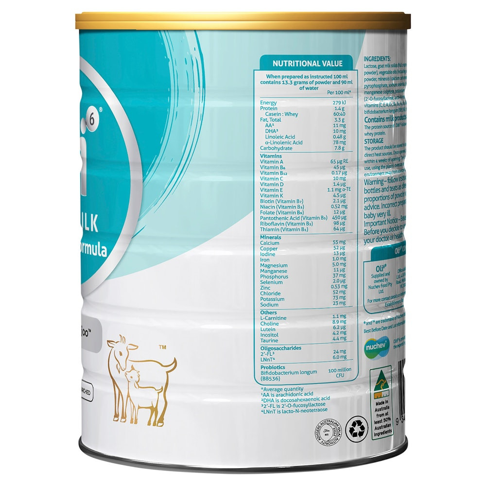 Milk Infant Oli6 Formula Oli6(R) Stage Goat Milk Follow On Formula