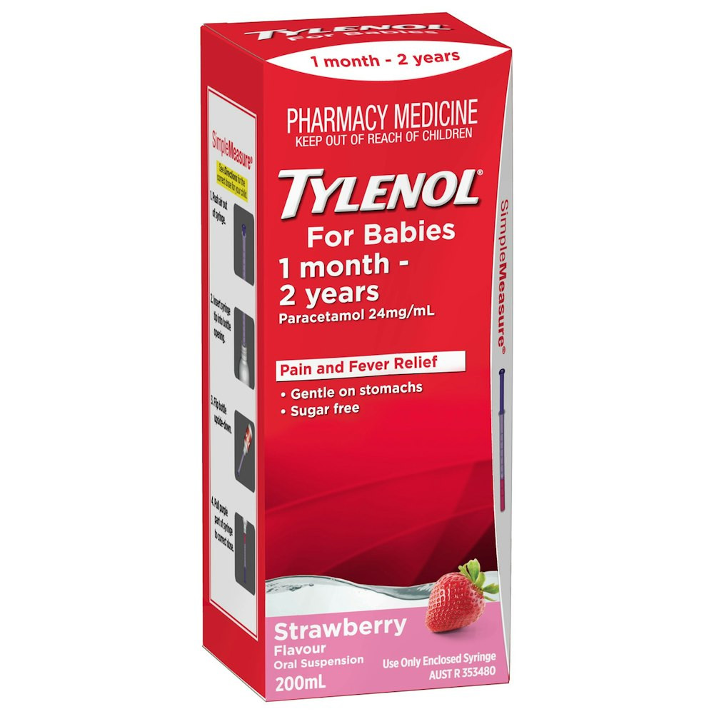 Tylenol Babies Paracetamol Pain and Fever Relief Oral Suspension