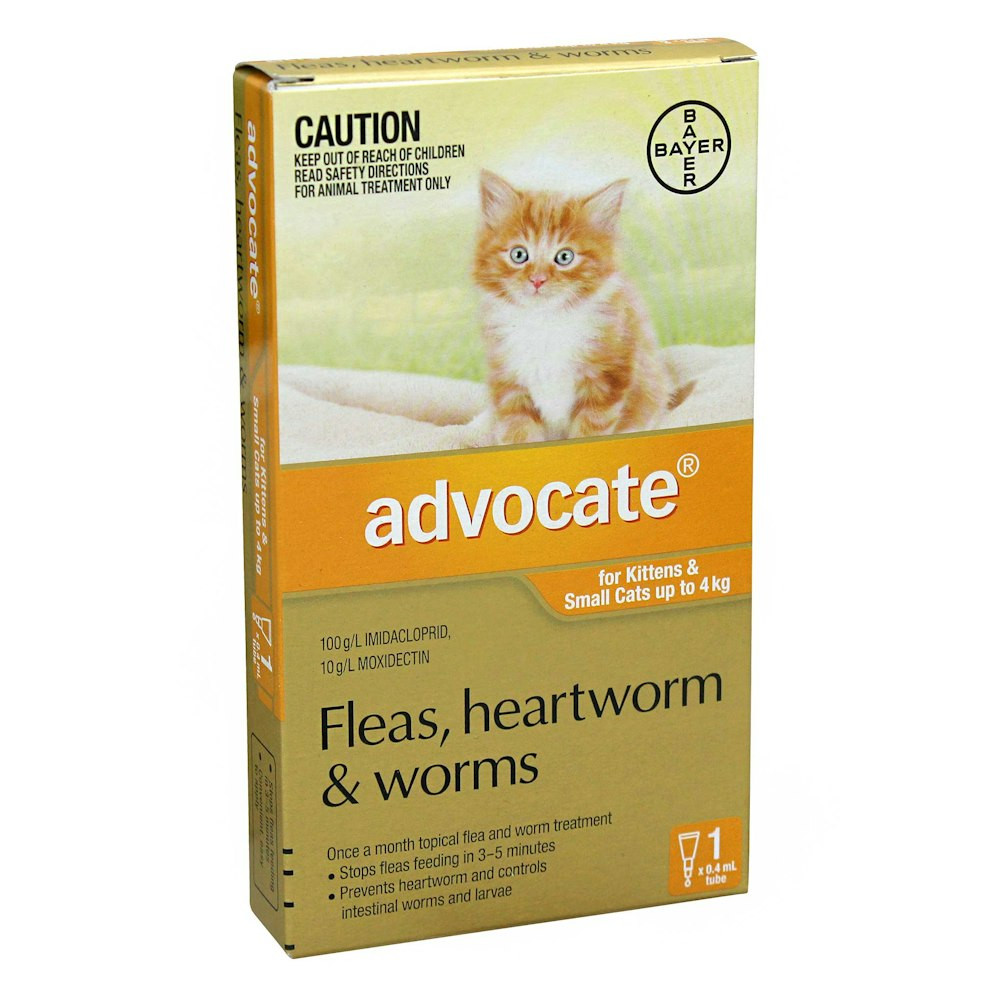 Advocate Flea Heartworm And Worm Treatment For Cats 4kg Purple