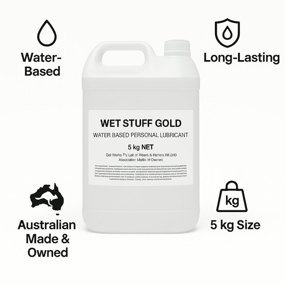 Wet Stuff Gold Clear Water-Based Lubricant for Intimate Use - 5kg