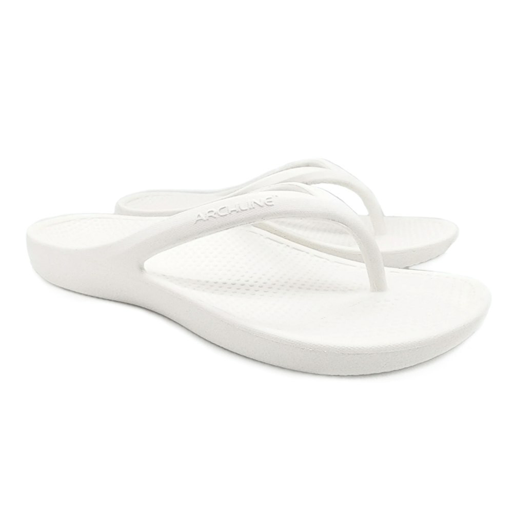 Archline Rebound Orthotic Thongs White MedCart