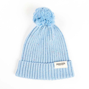 Ponchik Babies + Kids - Pom Pom Beanie Hat Warm Winter - Mist Speckle