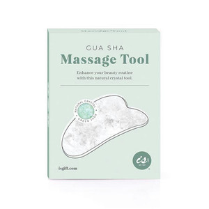 Isgift Crystal Gua Sha Facial Beauty Massage Kit Pure Jade/Rose Quartz Assorted