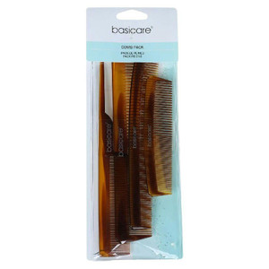 Basicare Hair Comb Family Pack of 4 Styling Combs for All Hair Types