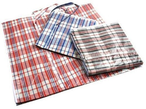 10x Large Stripe Bag Packing Storage Strip Zip Shopping Travel Check House Moving 65cm x 60cm x 25cm