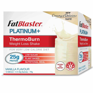 FatBlaster Platinum + ThermoBurn Weight Loss Shake Vanilla 14 x 55g Sachets