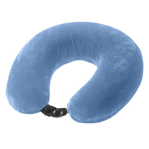 Lewis N. Clark Memory Foam Travel Pillow Airplane Support Car Flight  - Blue
