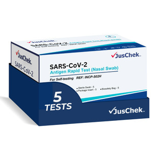 Juschek SARS-CoV-2 COVID Rapid Antigen Nasal Swab Self Test (5 Tests)