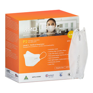 AMD P2 N95 Medical Respirator Face Masks -50 Masks (1 x 50 Pack)
