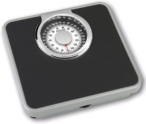 Propert 150kg Mechanical Bathroom Scales Speedometer Analogue - Black