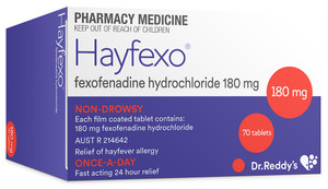 Hayfexo, Fexofenadine Hydrochloride 180mg (1 x 30 Tablets + 1 x 70 Tablets)
