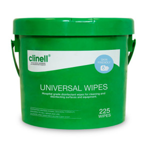 Clinell Universal Sanitising Wipes Tub (225pcs)