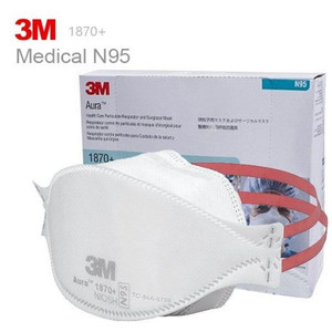 3M Aura 1870+ Flat Fold Particulate Respirator/Surgical Mask 20pcs