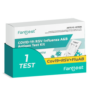 Fanttest (Nasal) RSV|COVID -19|Influenza A & B Rapid Antigen Test Kit (4-in-1) - Single Pack | Exp June 2027
