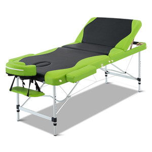 Zenses 75cm Portable Aluminium 3 Fold Massage Table - Green