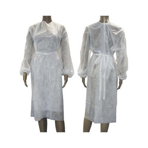 Livingstone White Isolation Gown with Tie Long Sleeve AAMI Level 1 100/Carton