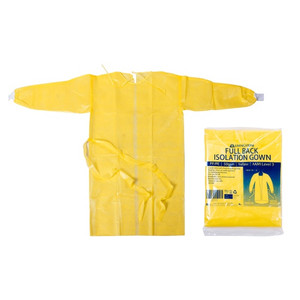 Livingstone Isolation Gown with Tie Full Back Knitted Wrist AAMI Level 3 Yellow 100 Carton