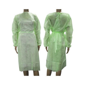 Livingstone Green Isolation Gown with Tie Dust Coat Long Sleeve AAMI Level 1 100/Carton