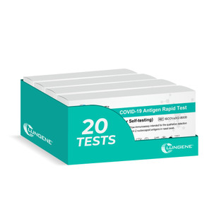Clungene (Nasal) Covid-19 Rapid Antigen Test Kit - 20 Tests (4 Boxes) EXP JULY 2027