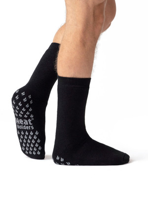 IOMI Footnurse Heat Holders Raynauds Thermal Dual Layer Slipper Socks- Mens