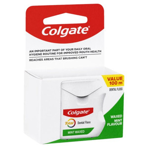 Colgate Total Mint Waxed Dental Floss Value Pack 100m