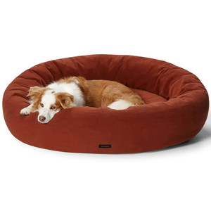 Snooza Self-Warming Polar Fleece Cuddler Dog Bed Rust Small