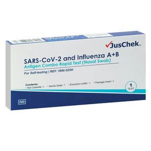 Juschek SARS CoV-2 & Influenza A+B Antigen Combo Rapid Self Test (Nasal Swab) 1Pc