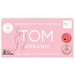 Tom Organic Cotton Mini Tampons 16 Pack
