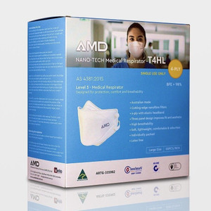 SALE!! AMD P2 N95 Nano-Tech Respirator Mask 4-Layer 50 Pack - Headband