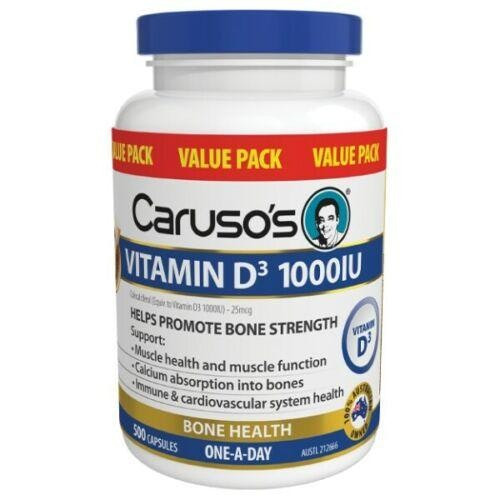 Caruso’s Vitamin D3 1000IU Caps 500