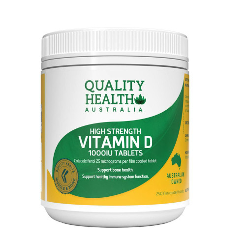 Quality Health High Strength Vitamin D 1000IU 250 Tablets