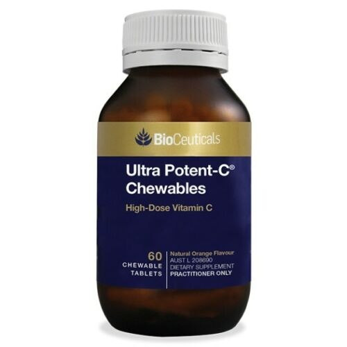 BioCeuticals Ultra Potent-C 60 Chewable Tablets High Dose Vitamin C 1000mg Vegan