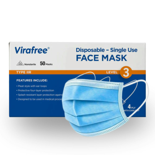 Surgical Face Mask 4 Ply Type IIR - Box of 50 Masks