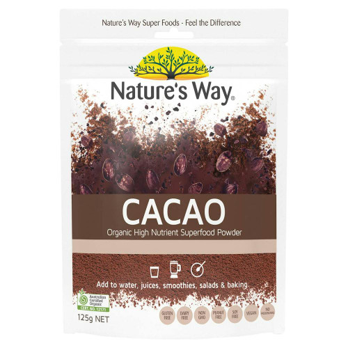 Nature's Way Superfoods Organic Cacao Powder 125G