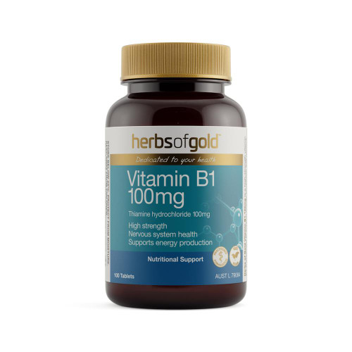 Herbs of Gold VITAMIN B1 100MG 100 Tables