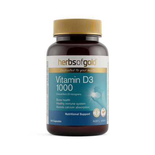 Herbs of Gold VEGAN VITAMIN D3 1000 120 Capsules