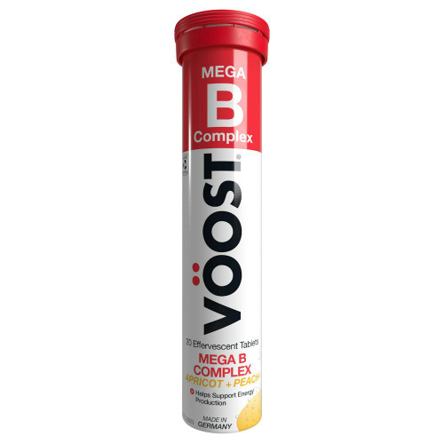 Voost Mega B Complex Apricot+ Peach Effervescent Tablets 20 Pack