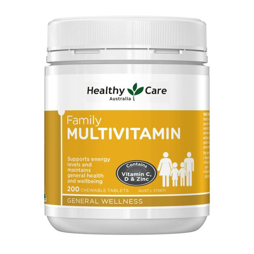 Healthy Care Family Multivitamin Berry Flavour 200 Chewable Tablets